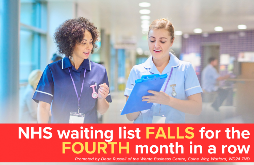 NHS Waiting lists down