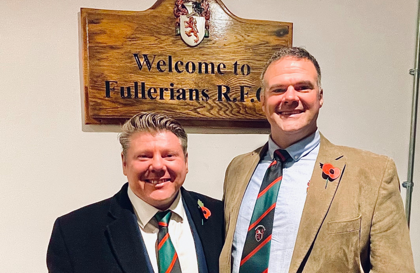 Dean Russell visits Fullerians RFC