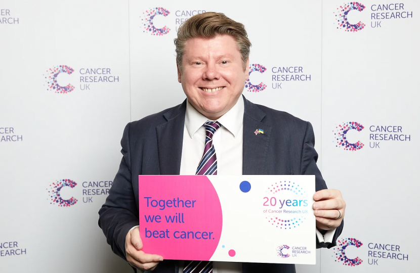 Dean Russell celebrates 20 years of Cancer Research