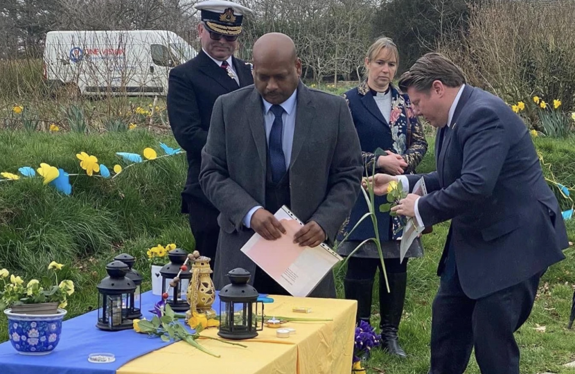 Dean Russell at Ukraine Vigil Prayer Event