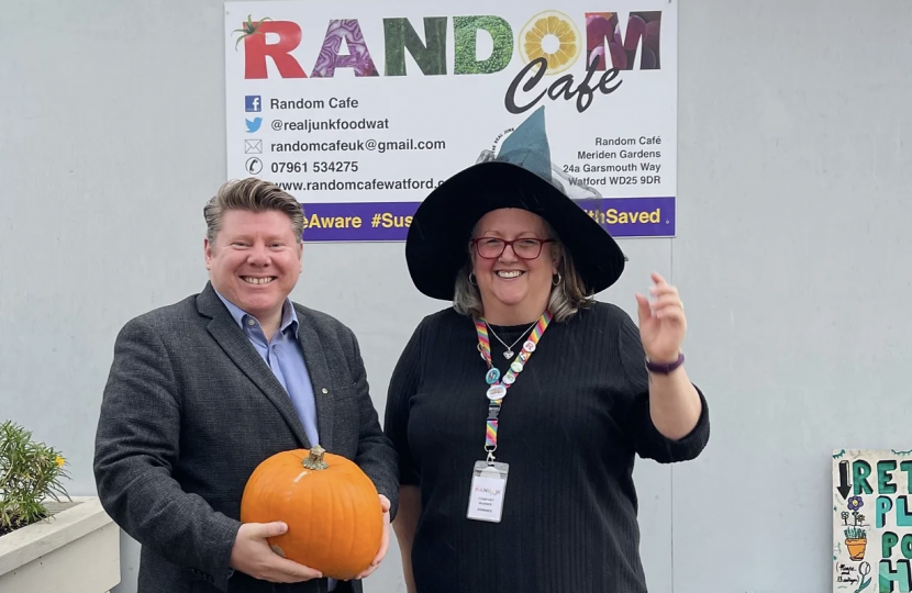 Dean Russell MP attends Random Café opening