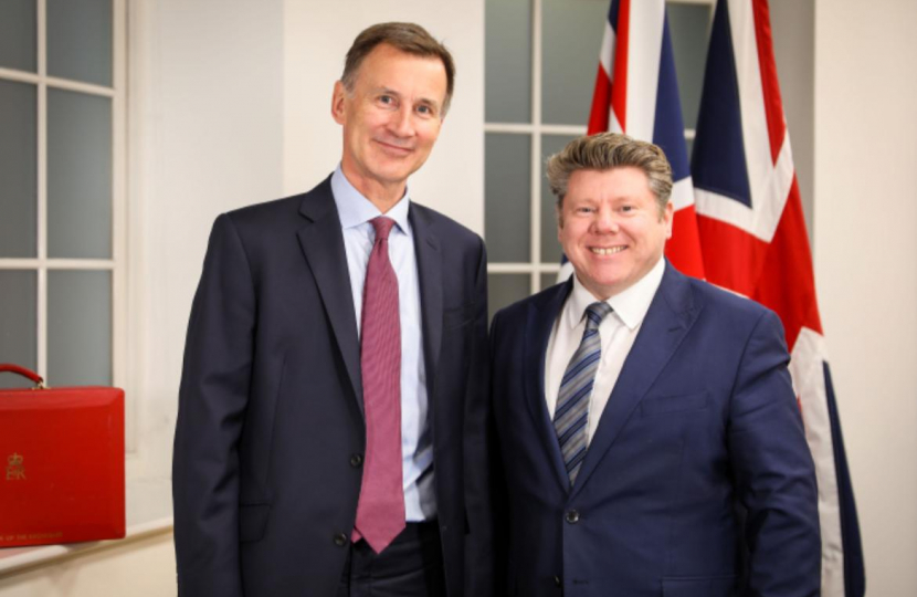 Dean Russell MP with Chancellor of the Exchequer, Jeremy Hunt MP