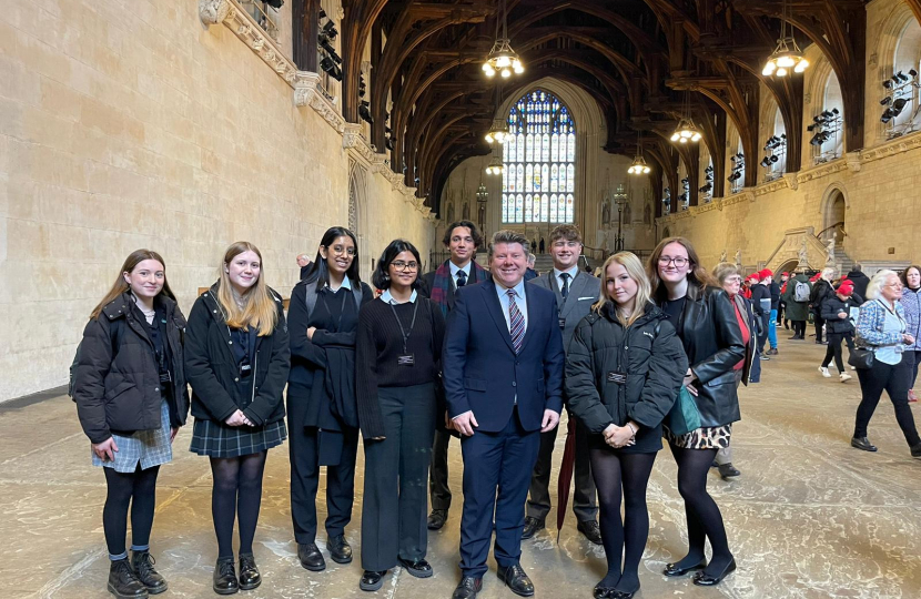 Dean Russell MP with Dean's Green Team in Parliament