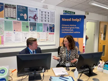 Dean Russell at Citizen's Advice Watford