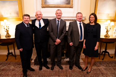 Dean Russell MP with Everetts Rovers in Number 10 Downing Street